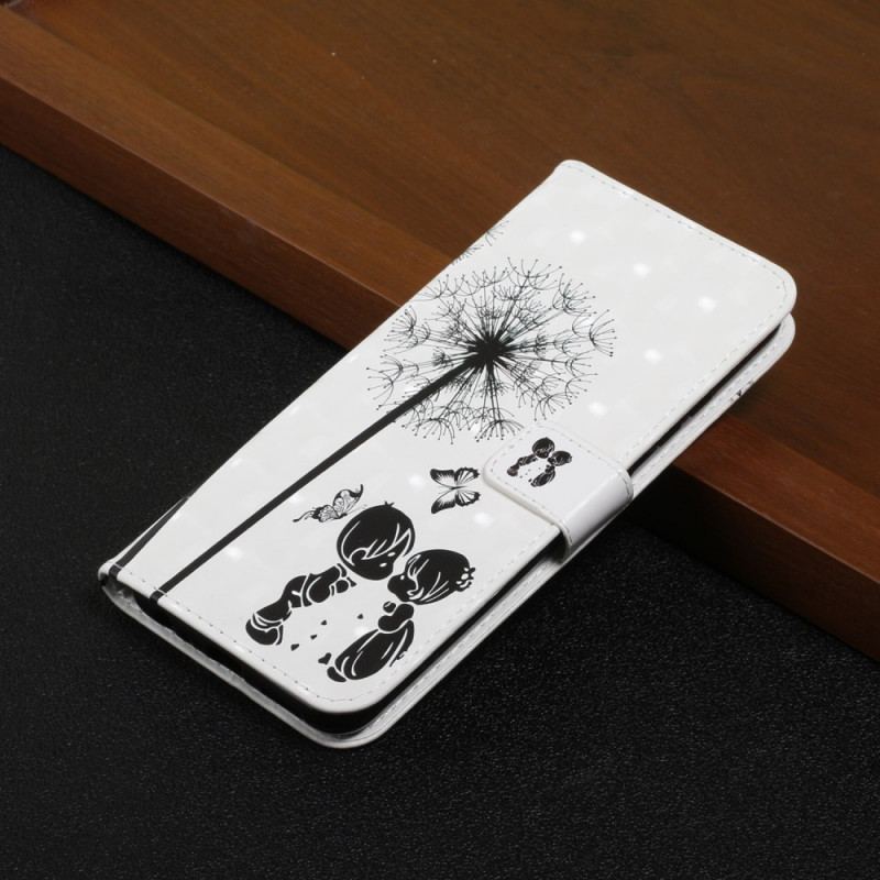 Capa Folio Para Google Pixel 6 Bebê Amor Dente De Leão