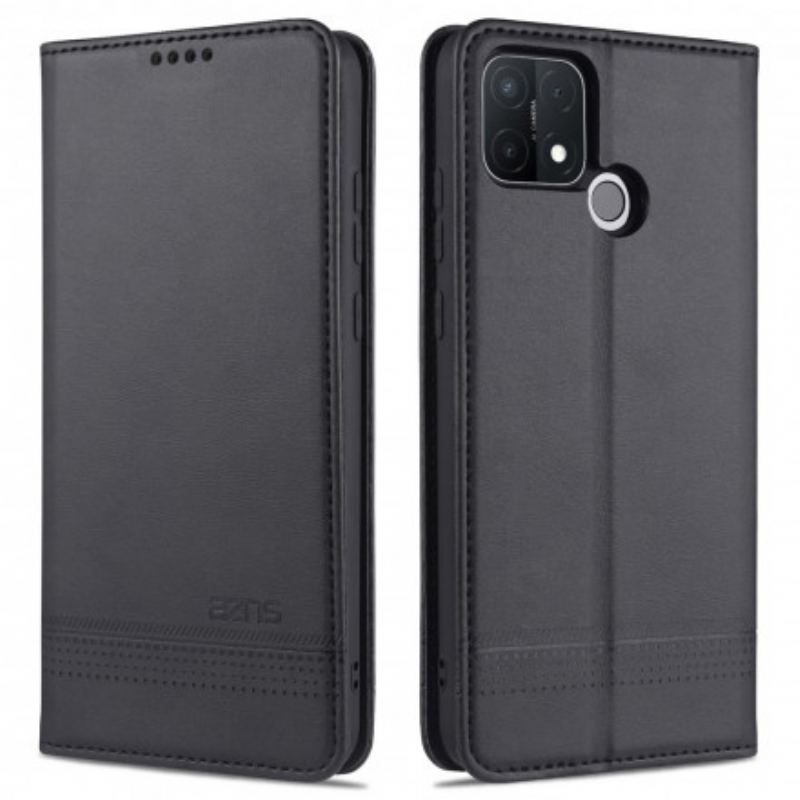Capa De Celular Para Oppo A15 Flip Estilo De Couro Azns