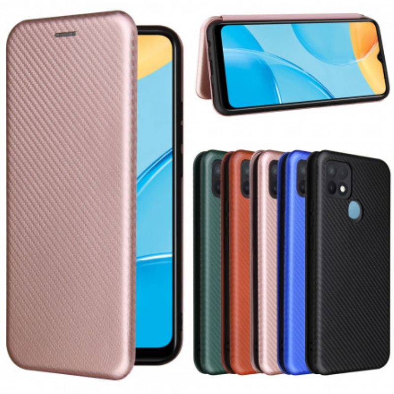 Capa De Celular Para Oppo A15 Flip Silicone De Carbono Colorido