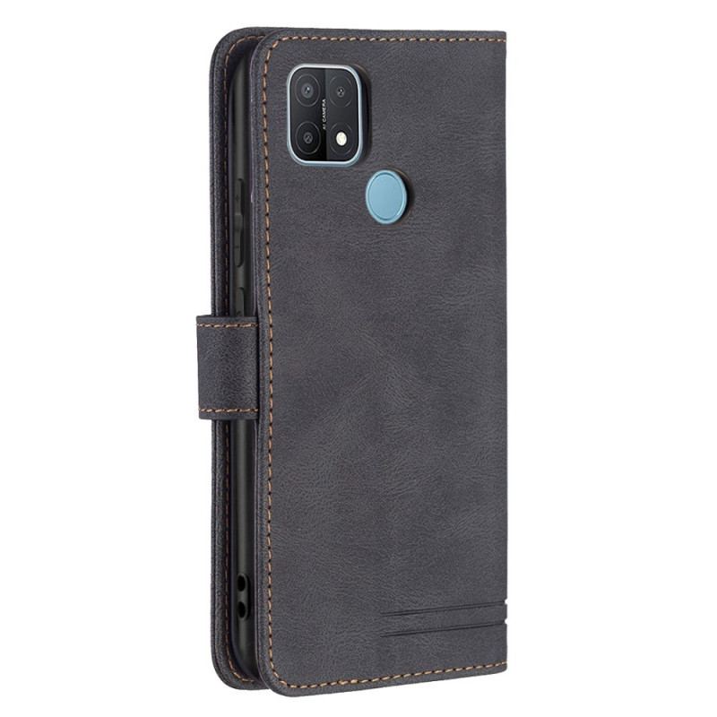 Capa Em Pele Para Oppo A15 Rfid Binfen Cor