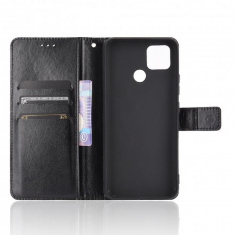 Capa Flip Para Oppo A15 Couro Falso Chamativo