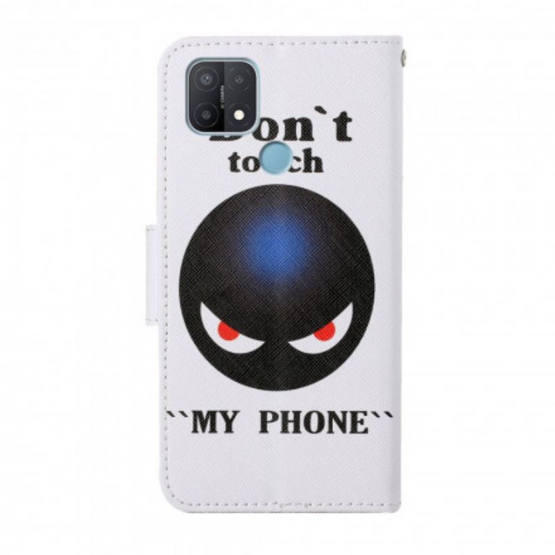 Capa Flip Para Oppo A15 Não Toque Em"meu Telefone"
