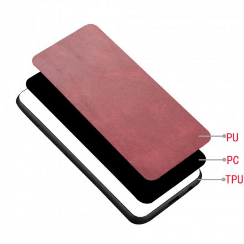 Capa Para Oppo A15 Efeito Couro Couture