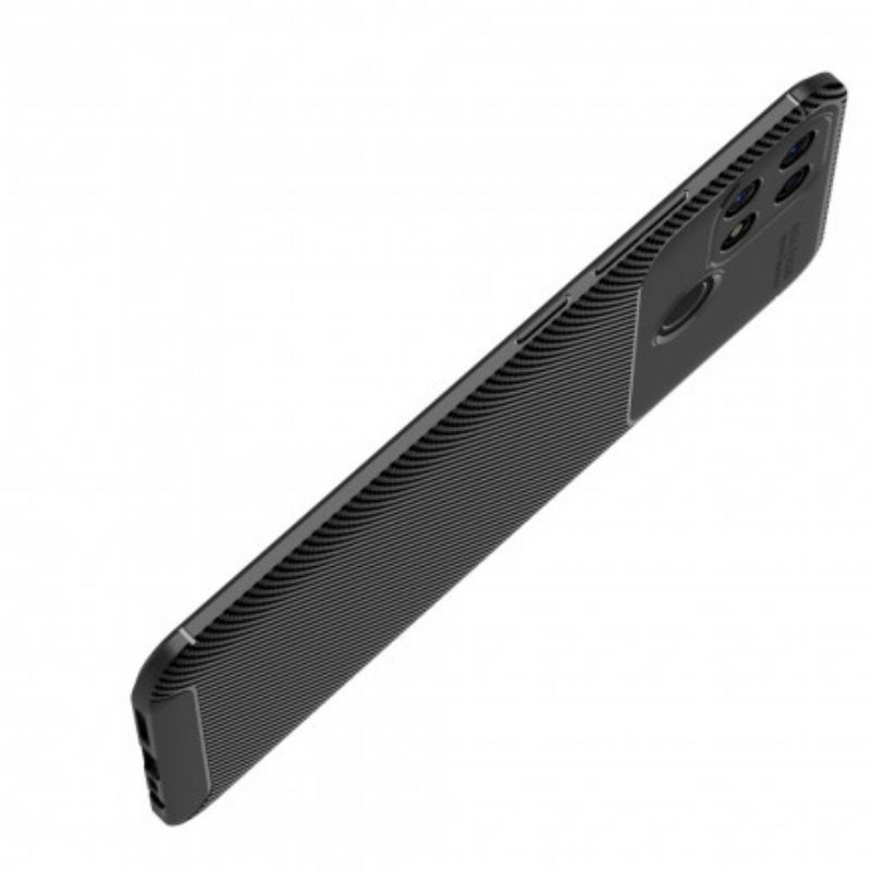 Capa Para Oppo A15 Textura Flexível De Fibra De Carbono