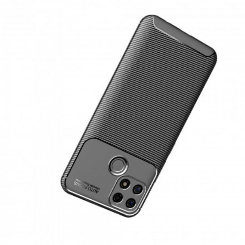 Capa Para Oppo A15 Textura Flexível De Fibra De Carbono