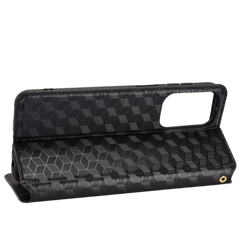 Capa De Celular Para Samsung Galaxy M23 5G Flip Efeito Couro Cubo 3d