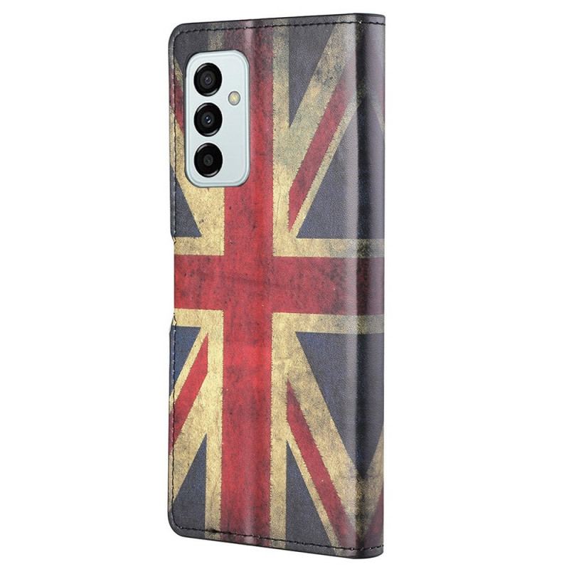 Capa De Couro Para Samsung Galaxy M23 5G Bandeira Inglesa