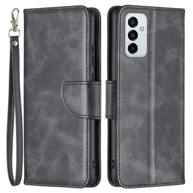 Capa De Couro Para Samsung Galaxy M23 5G Fecho Oblíquo Com Alça