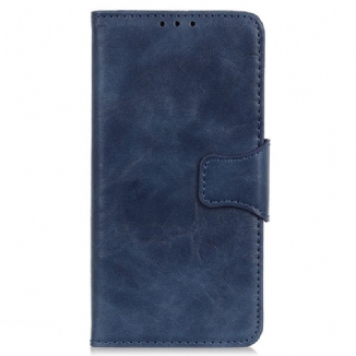 Capa De Couro Para Samsung Galaxy M23 5G Fecho Reversível De Couro Rachado