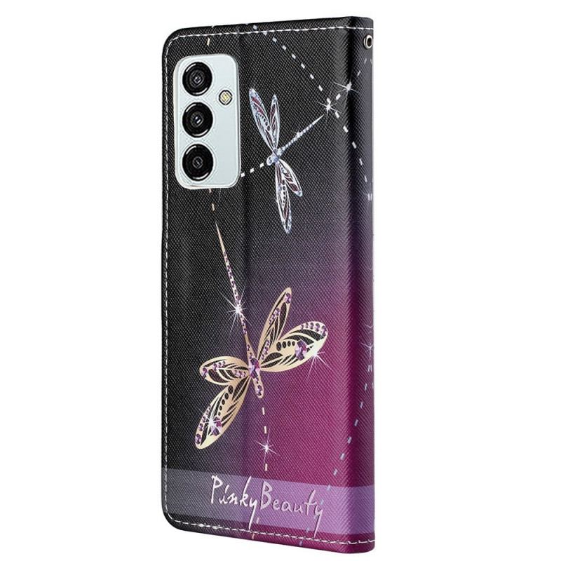 Capa De Couro Para Samsung Galaxy M23 5G Libélulas