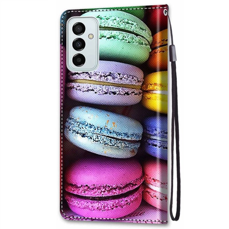 Capa De Couro Para Samsung Galaxy M23 5G Macarons