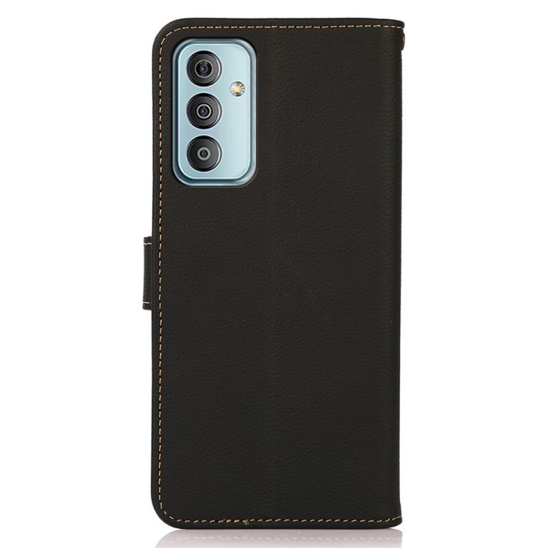 Capa Flip Para Samsung Galaxy M23 5G Khazneh Rfid Couro Genuíno