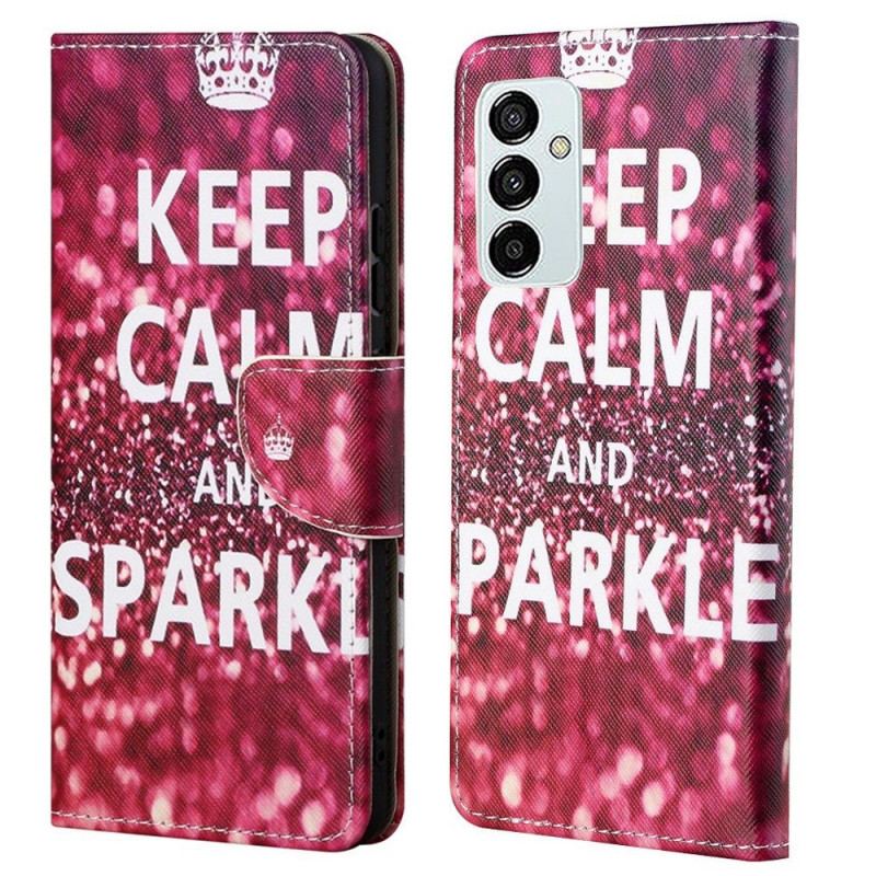 Capa Flip Para Samsung Galaxy M23 5G Mantenha A Calma E Brilhe