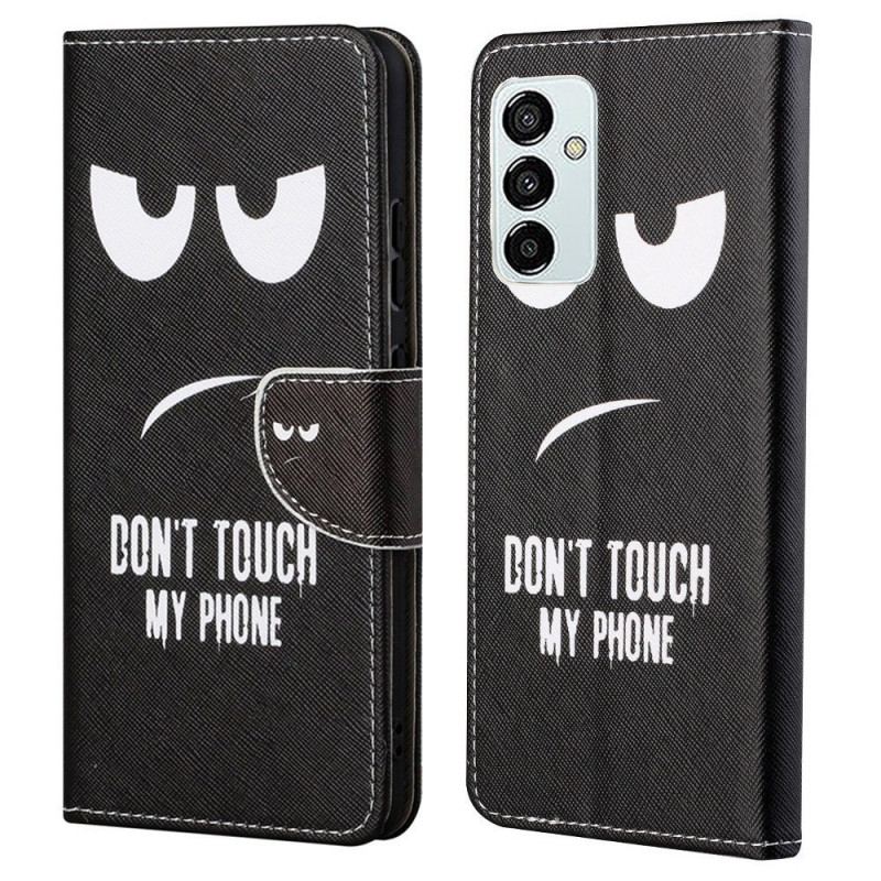 Capa Flip Para Samsung Galaxy M23 5G Não Toque No Meu Telefone