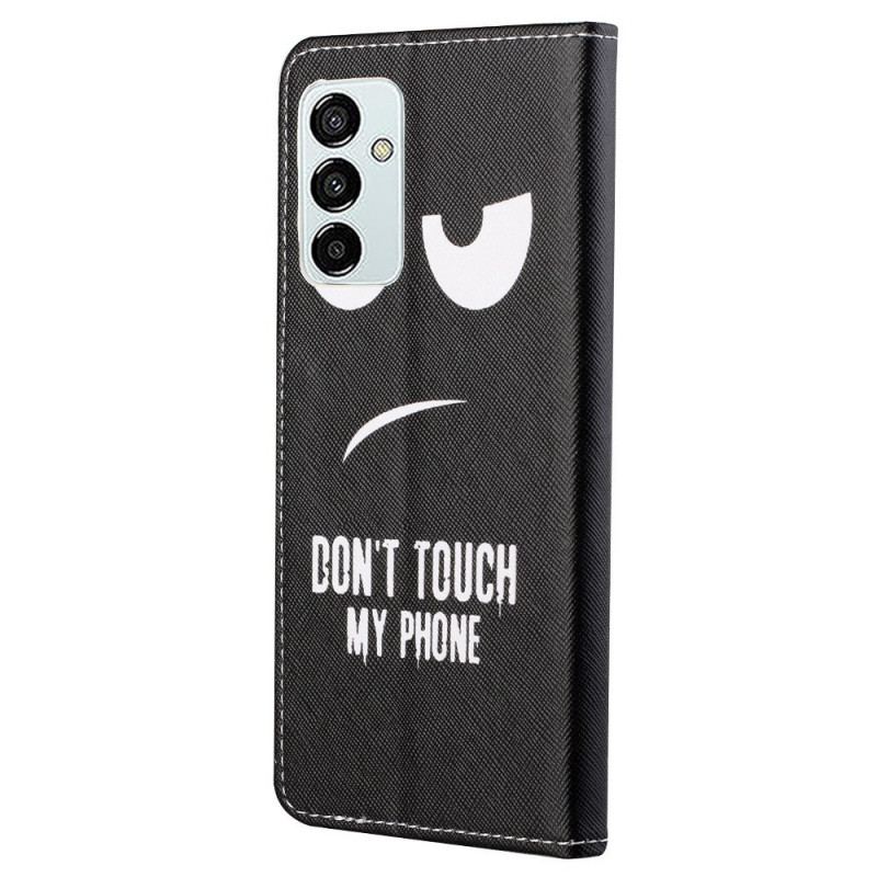 Capa Flip Para Samsung Galaxy M23 5G Não Toque No Meu Telefone