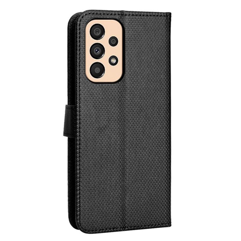 Capa Flip Para Samsung Galaxy M23 5G Padrão Texturizado Com Alça