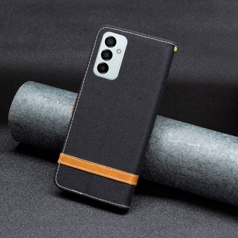 Capa Flip Para Samsung Galaxy M23 5G Tecido Com Alça