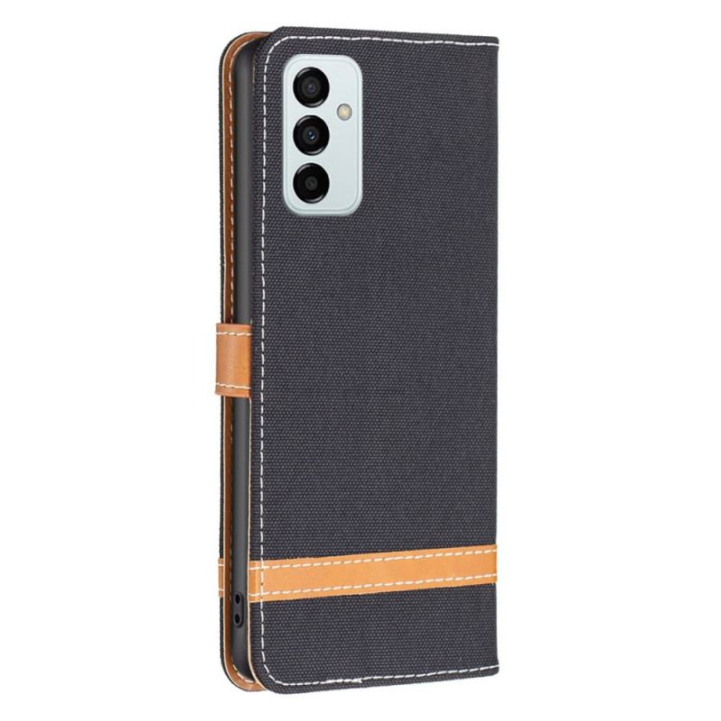 Capa Flip Para Samsung Galaxy M23 5G Tecido Com Alça