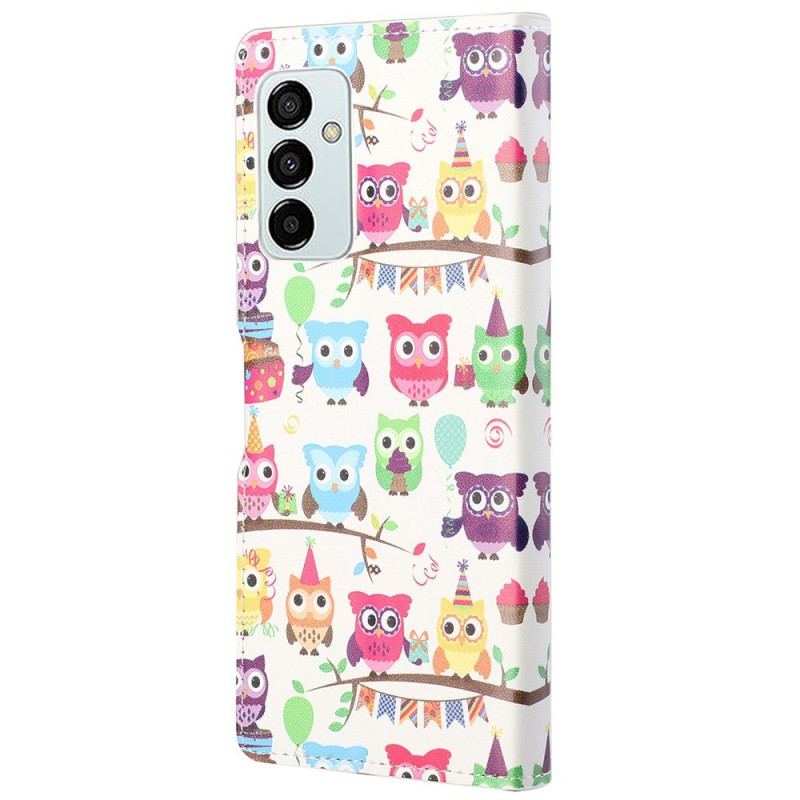 Capa Flip Para Samsung Galaxy M23 5G Tribo Coruja