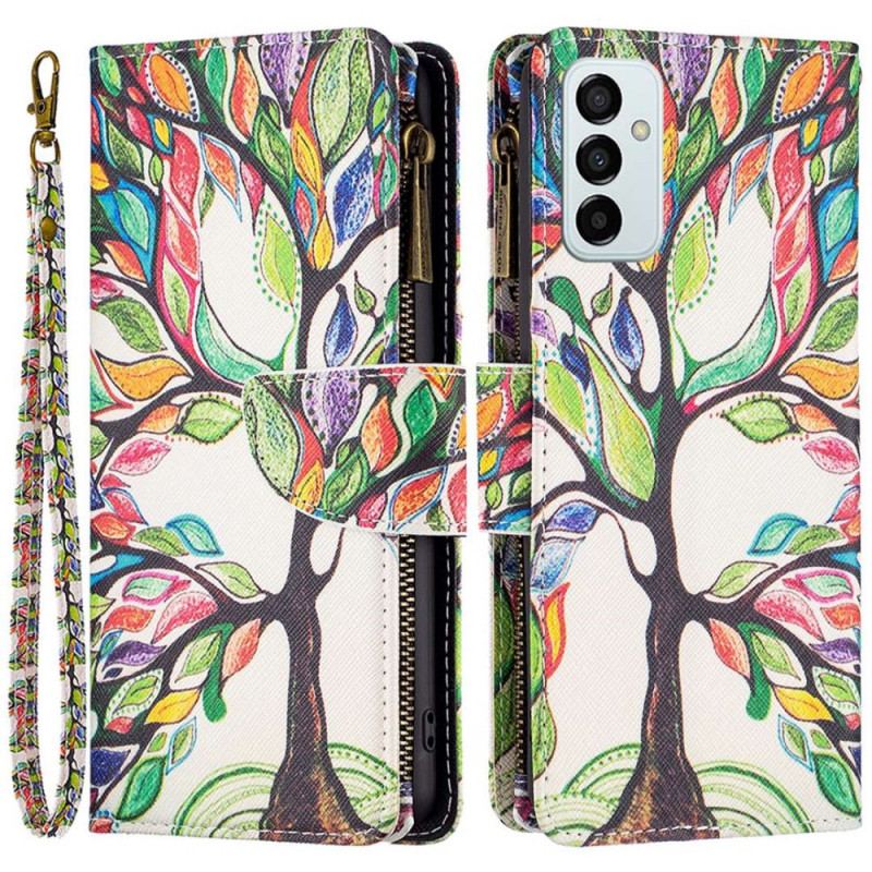 Capa Folio Para Samsung Galaxy M23 5G Bolsa De Árvore E Cordão