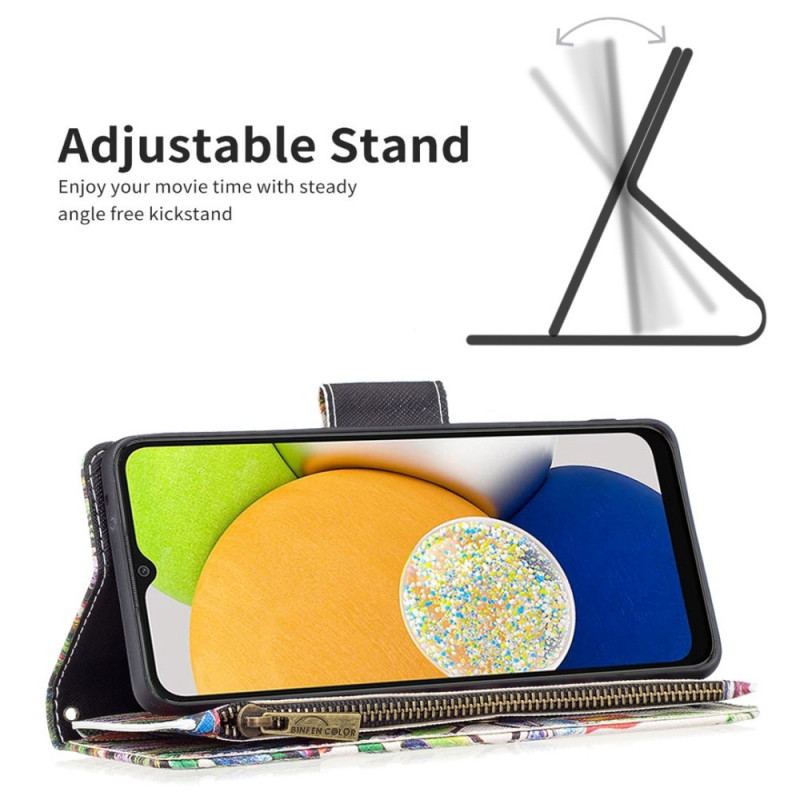 Capa Folio Para Samsung Galaxy M23 5G Bolsa De Árvore E Cordão
