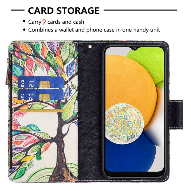 Capa Folio Para Samsung Galaxy M23 5G Bolsa De Árvore E Cordão