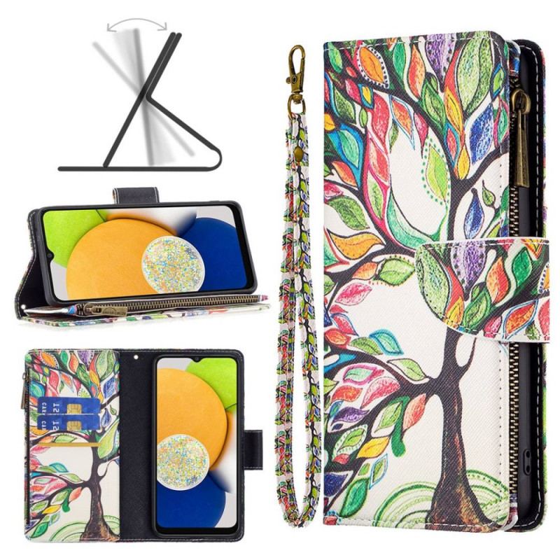 Capa Folio Para Samsung Galaxy M23 5G Bolsa De Árvore E Cordão