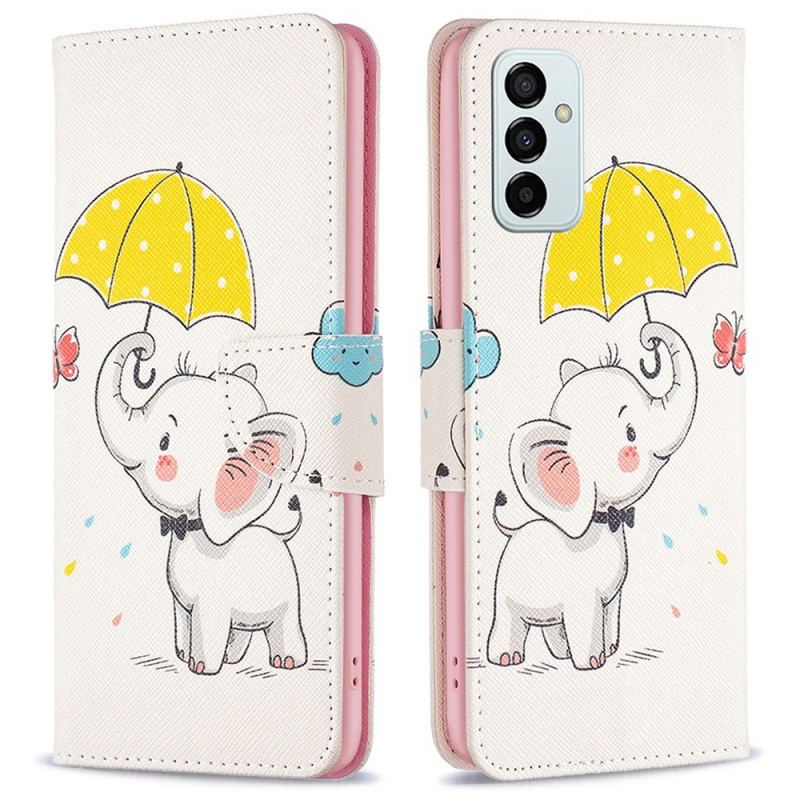 Capa Folio Para Samsung Galaxy M23 5G Elefante Bébé