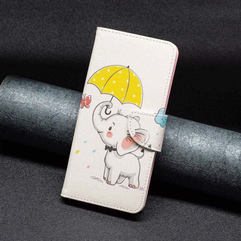 Capa Folio Para Samsung Galaxy M23 5G Elefante Bébé