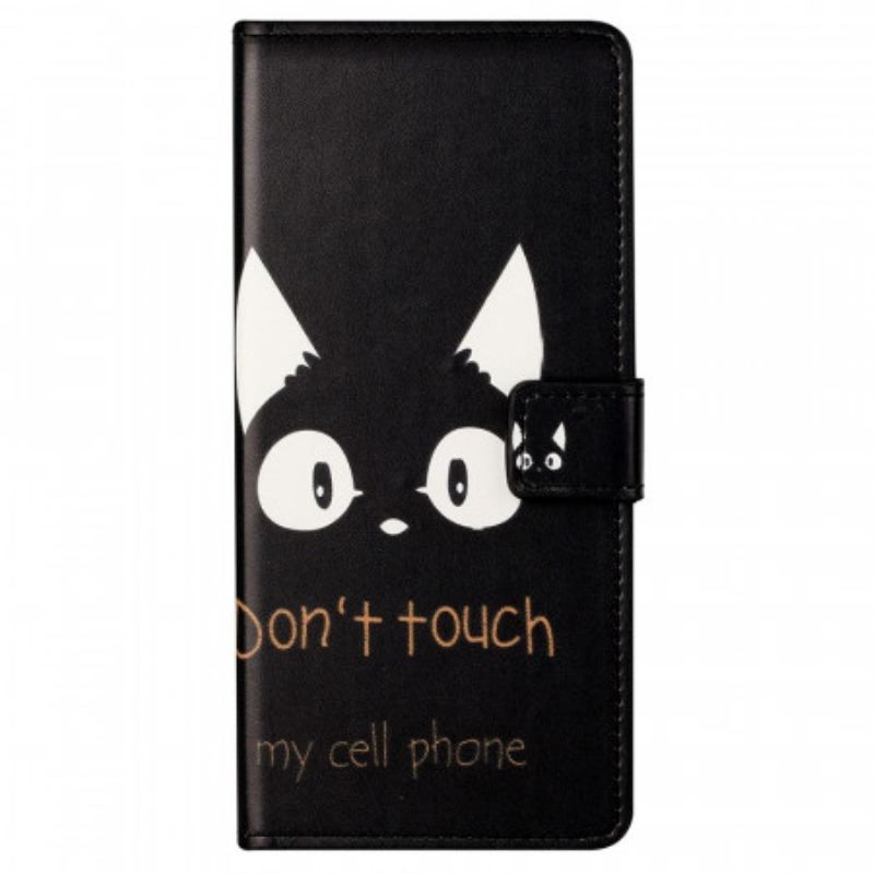 Capa Folio Para Samsung Galaxy M23 5G Não Toque No Meu Celular