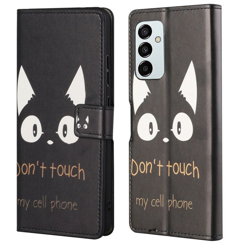 Capa Folio Para Samsung Galaxy M23 5G Não Toque No Meu Celular