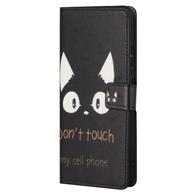 Capa Folio Para Samsung Galaxy M23 5G Não Toque No Meu Celular