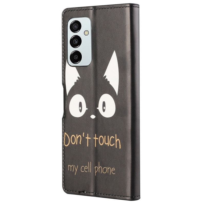 Capa Folio Para Samsung Galaxy M23 5G Não Toque No Meu Celular