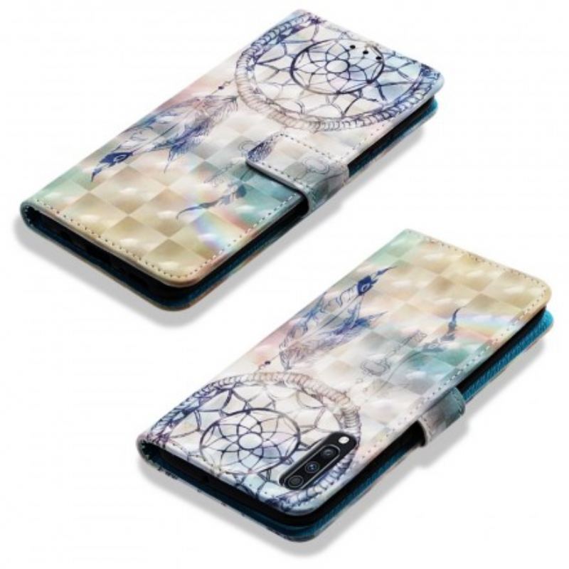 Capa De Couro Para Samsung Galaxy A70 Apanhador De Sonhos Pastel