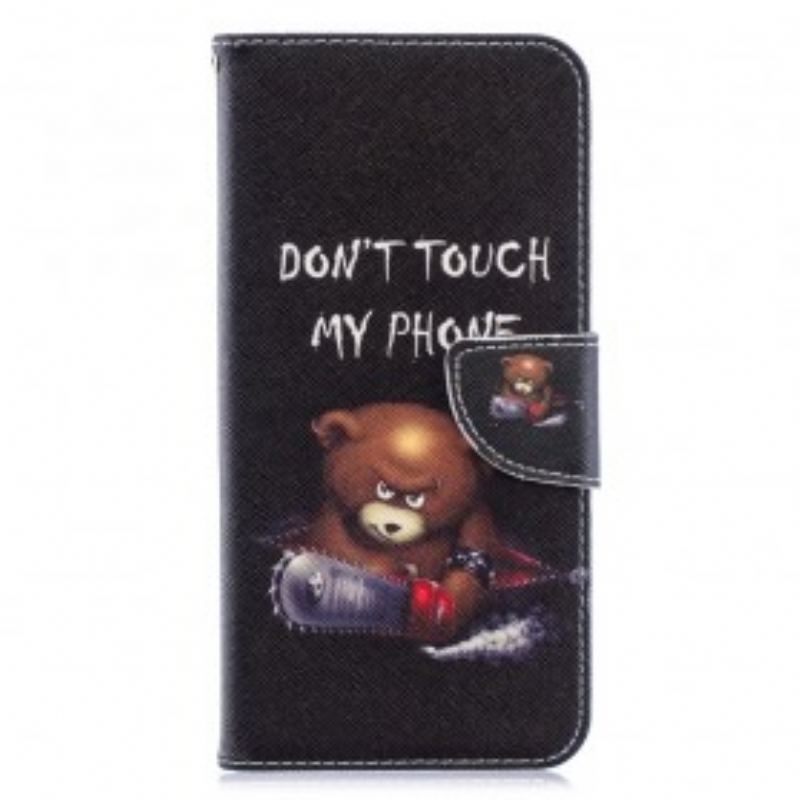 Capa De Couro Para Samsung Galaxy A70 Urso Perigoso