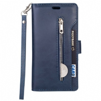 Capa Flip Para Samsung Galaxy A70 Bolsa Com Cordão