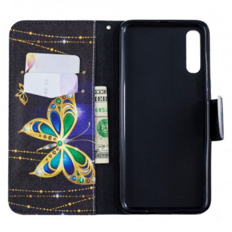Capa Flip Para Samsung Galaxy A70 Borboleta Mágica