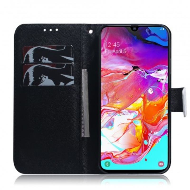Capa Flip Para Samsung Galaxy A70 Cara De Panda