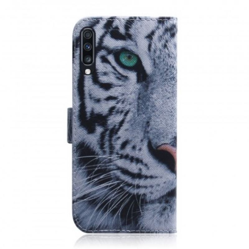 Capa Flip Para Samsung Galaxy A70 Cara De Tigre