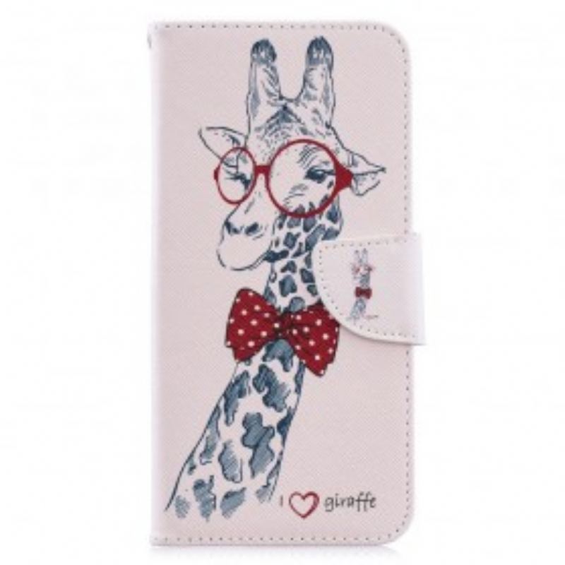 Capa Flip Para Samsung Galaxy A70 Girafa Inteligente