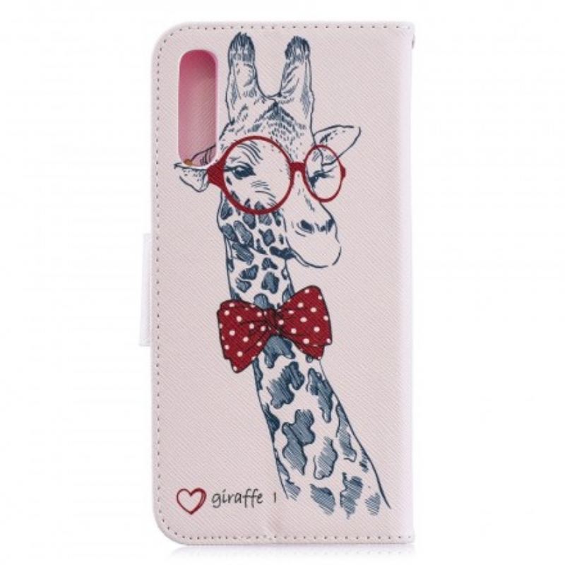 Capa Flip Para Samsung Galaxy A70 Girafa Inteligente