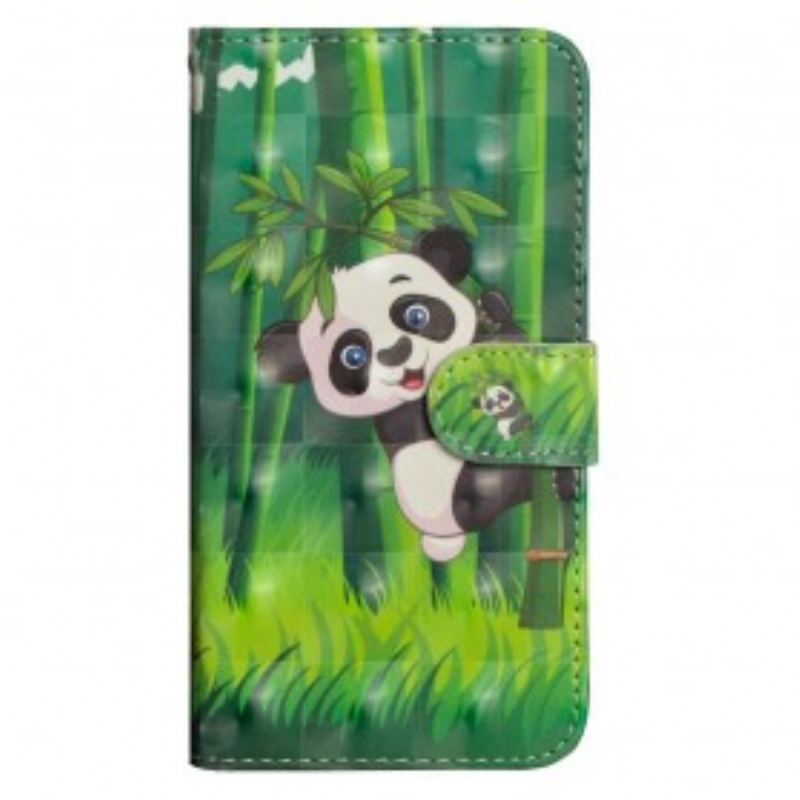 Capa Flip Para Samsung Galaxy A70 Panda E Bambu