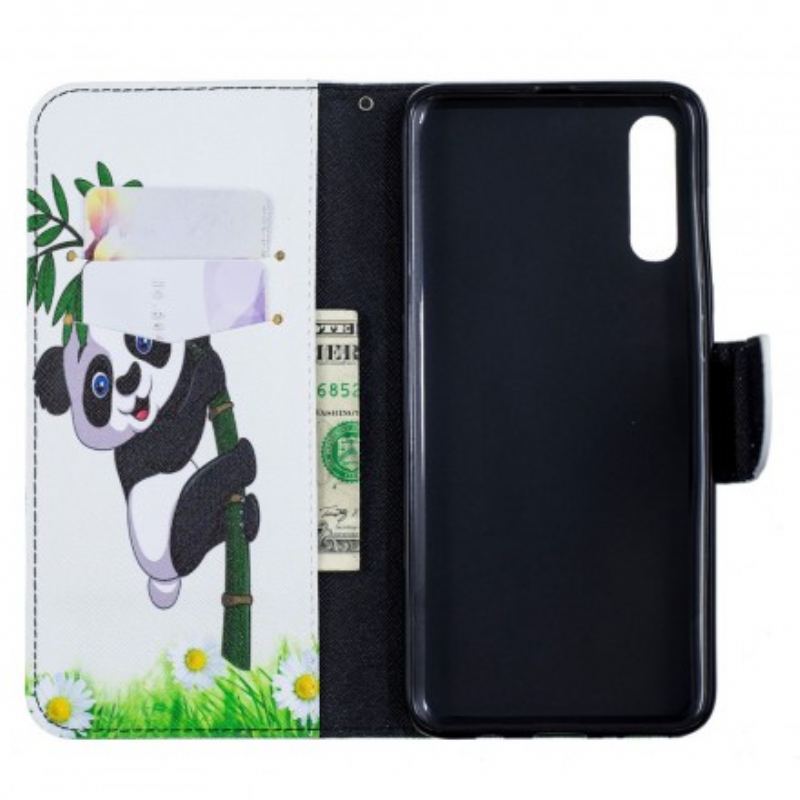 Capa Flip Para Samsung Galaxy A70 Panda No Bambu