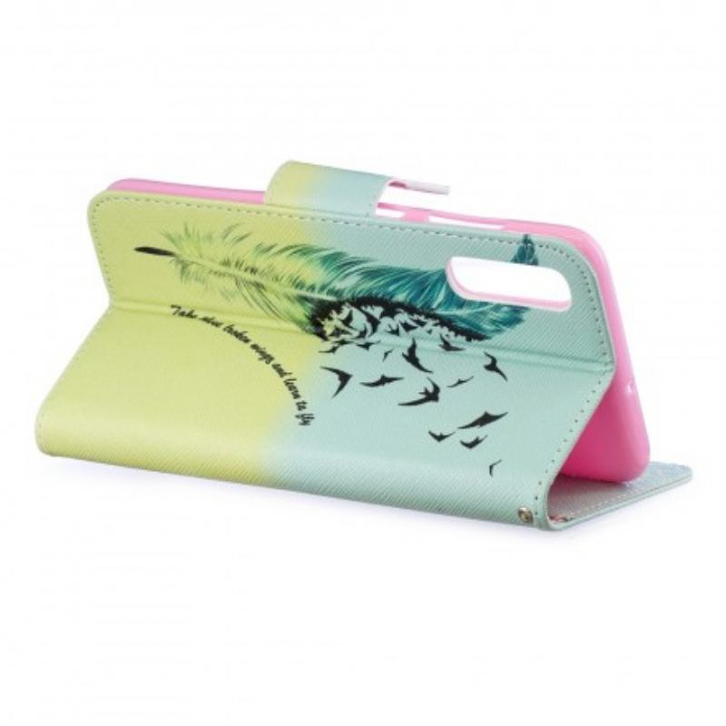 Capa Folio Para Samsung Galaxy A70 Aprender A Voar