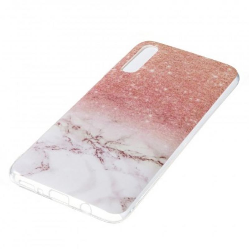 Capa Para Samsung Galaxy A70 Glitter Mármore