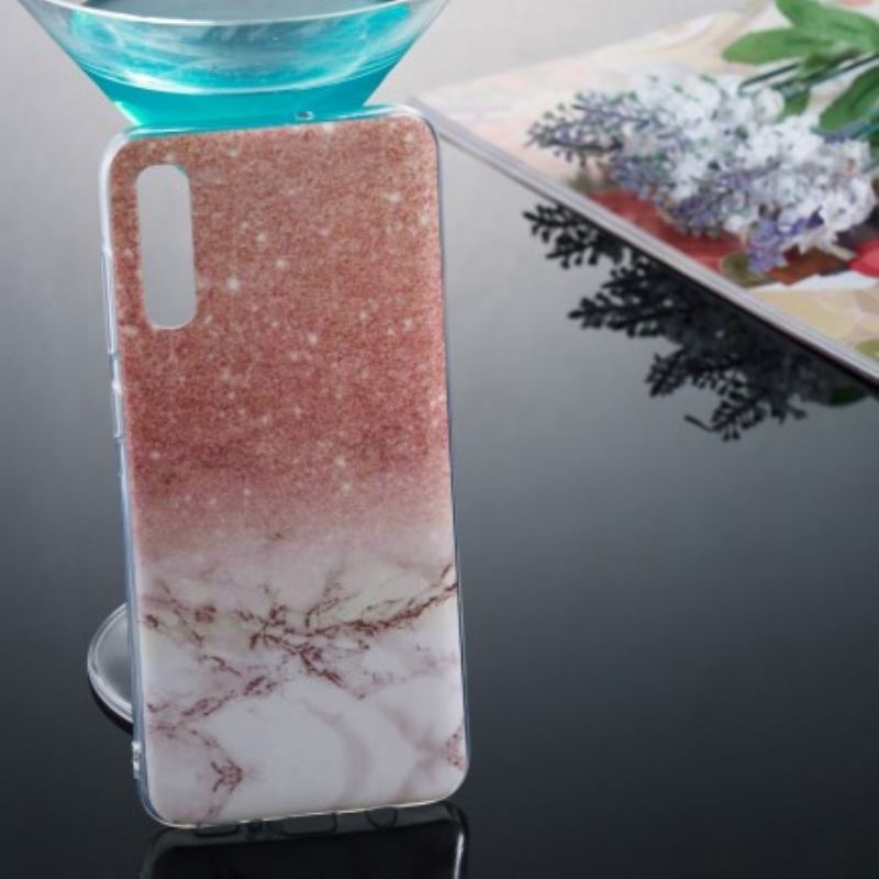 Capa Para Samsung Galaxy A70 Glitter Mármore