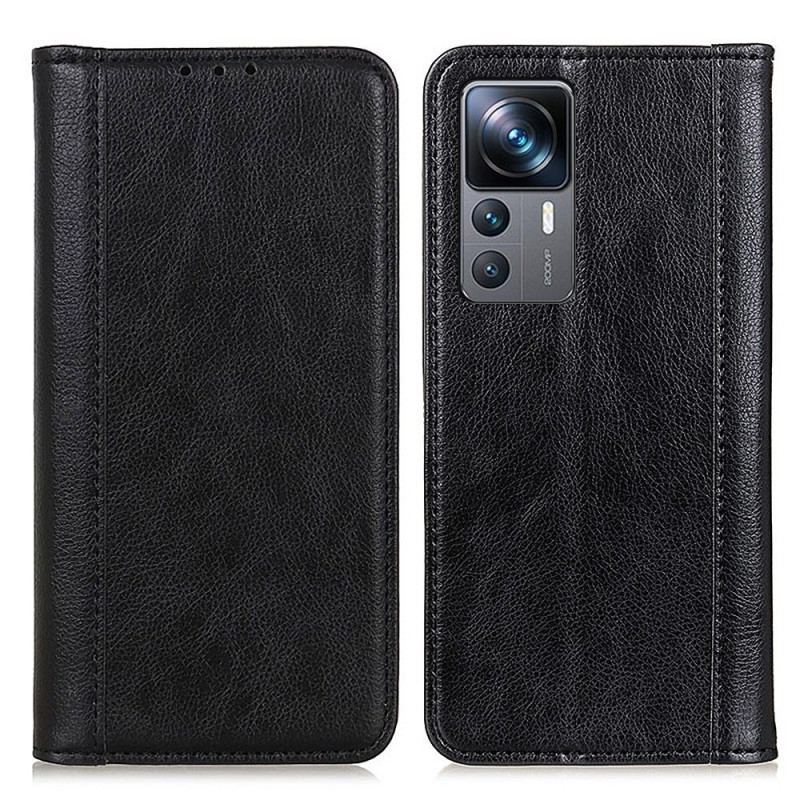 Capa De Celular Para Xiaomi 12T / 12T Pro Flip Couro Rachado