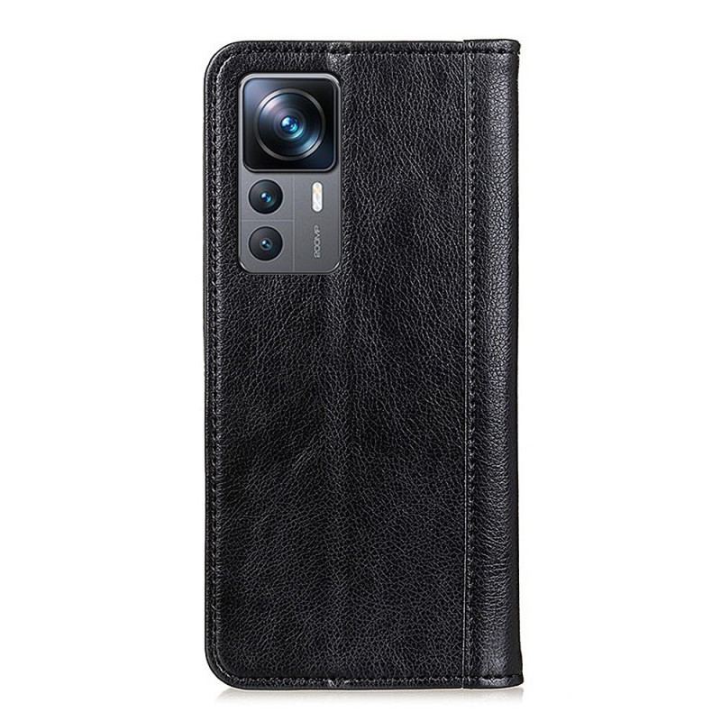 Capa De Celular Para Xiaomi 12T / 12T Pro Flip Couro Rachado