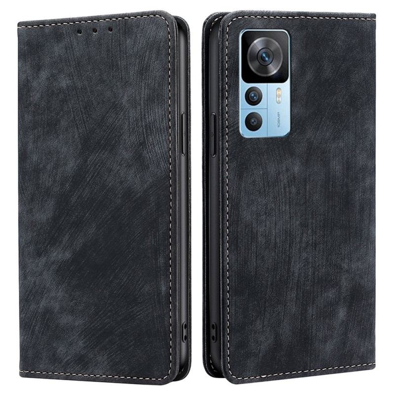 Capa De Celular Para Xiaomi 12T / 12T Pro Flip Estilo Vintage De Couro