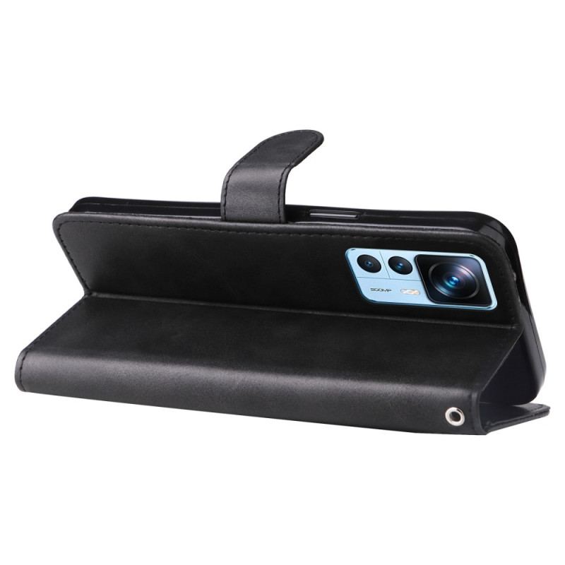 Capa De Couro Para Xiaomi 12T / 12T Pro Carteira